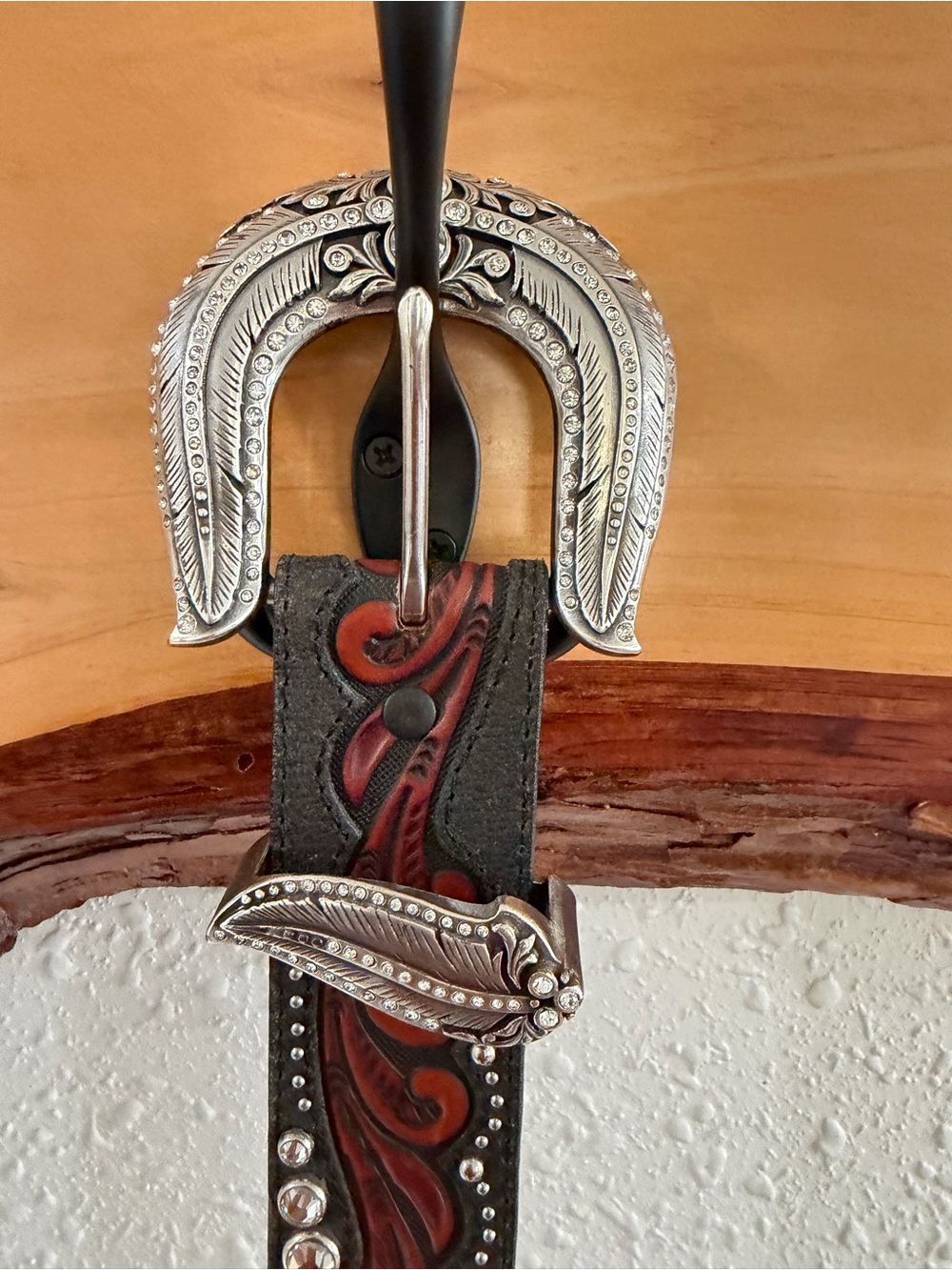Tony Lama Western Leather Belt - Picture 4 of 8